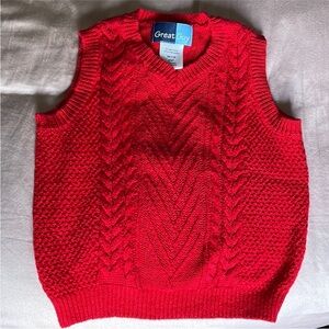Red sweater Vest
